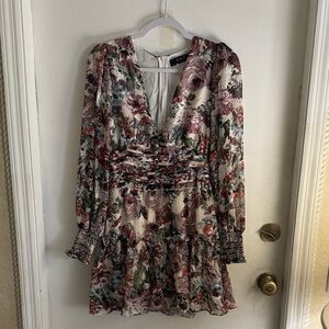 Elegant Floral Long Sleeve Dress by BCBG